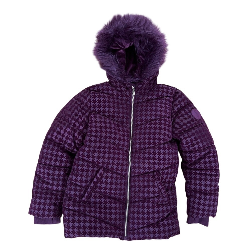 Juicy Couture Girls Coat Faux Fur Hooded Winter Jacket Warm Padded Parka Hoodie